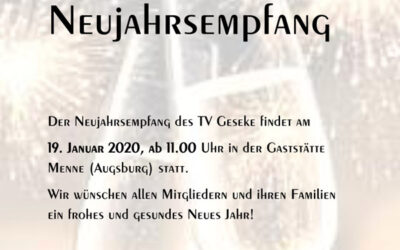 Neujahrsempfang am 19.!